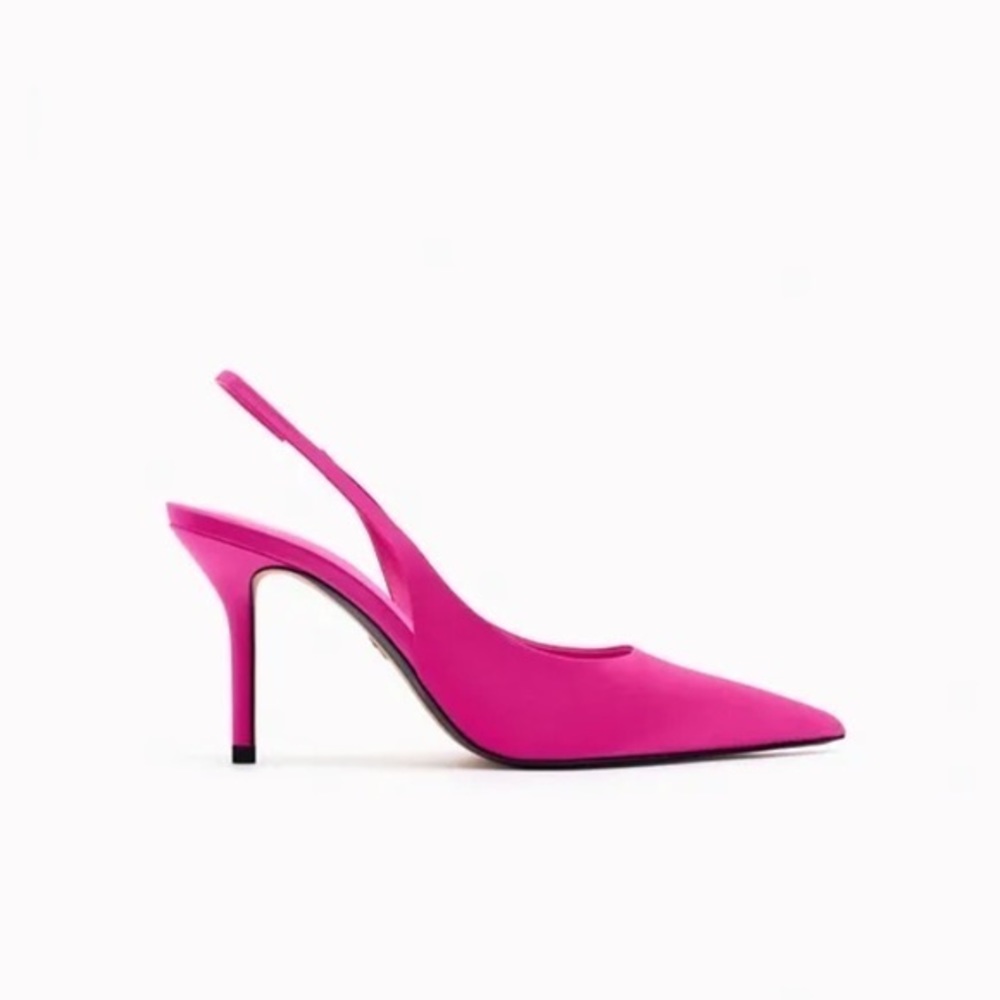 Zara Pink Slingback Heels